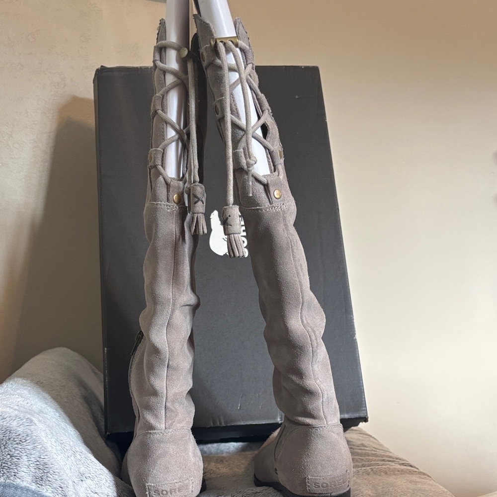 Sorel Farah Tall Waterproof Knee Boots - Kettle, Jet - Picture 8 of 13